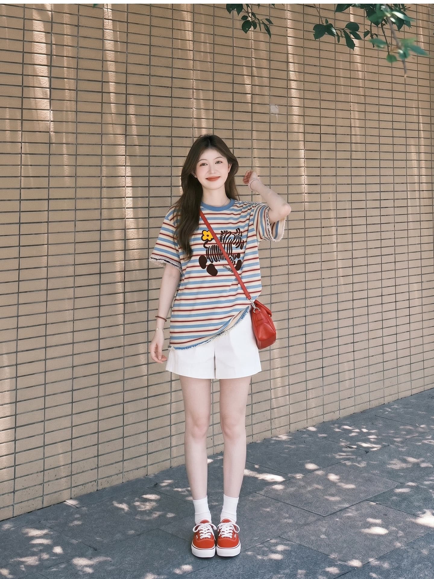 임산부 여름 외출용 얇은 스타일 캐주얼 루즈핏 반팔 맨위 여름 드레스 투피스 세트 상세 이미지 10