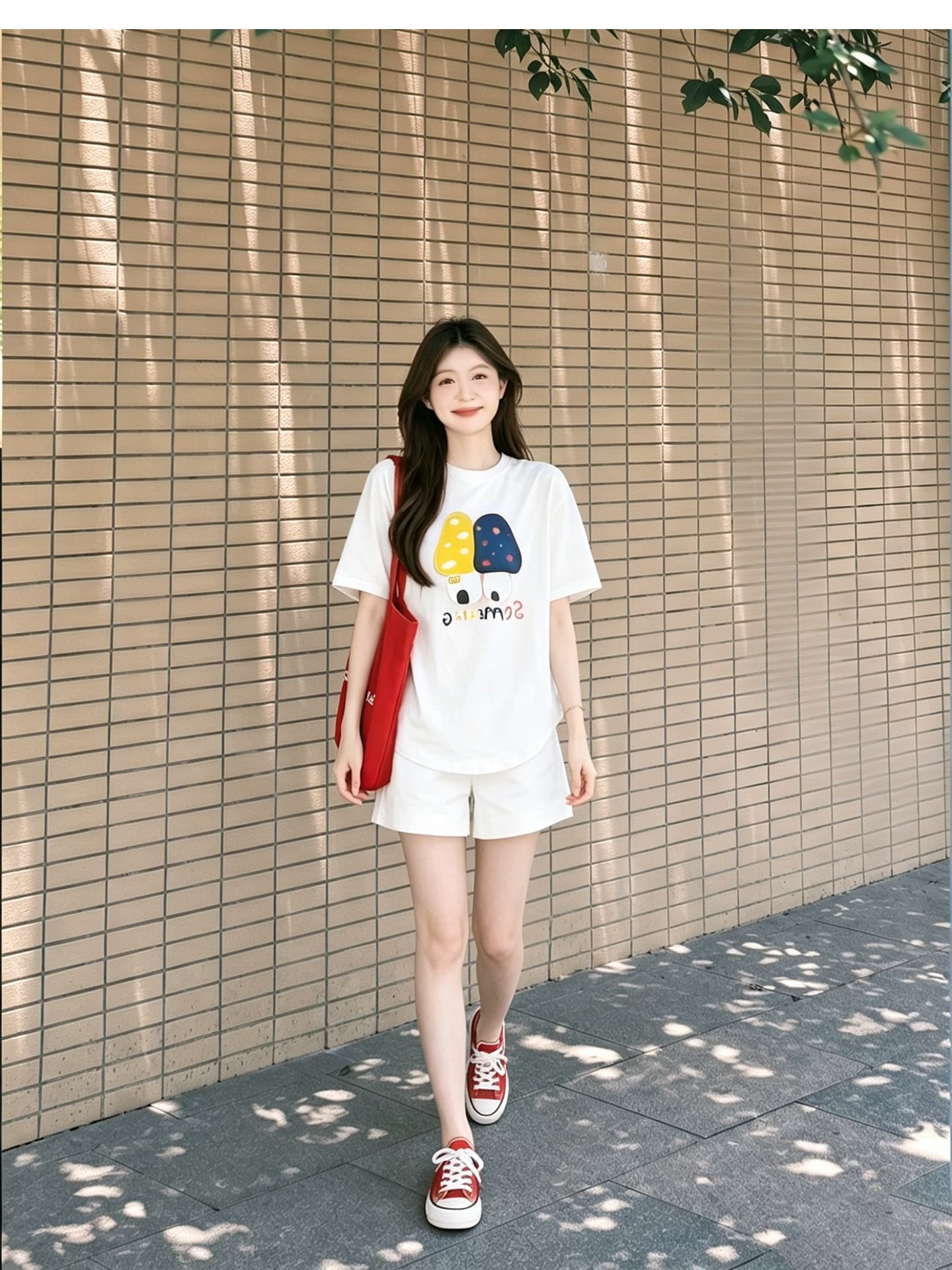 임산부 여름 외출용 얇은 스타일 캐주얼 루즈핏 반팔 맨위 여름 드레스 투피스 세트 상세 이미지 9