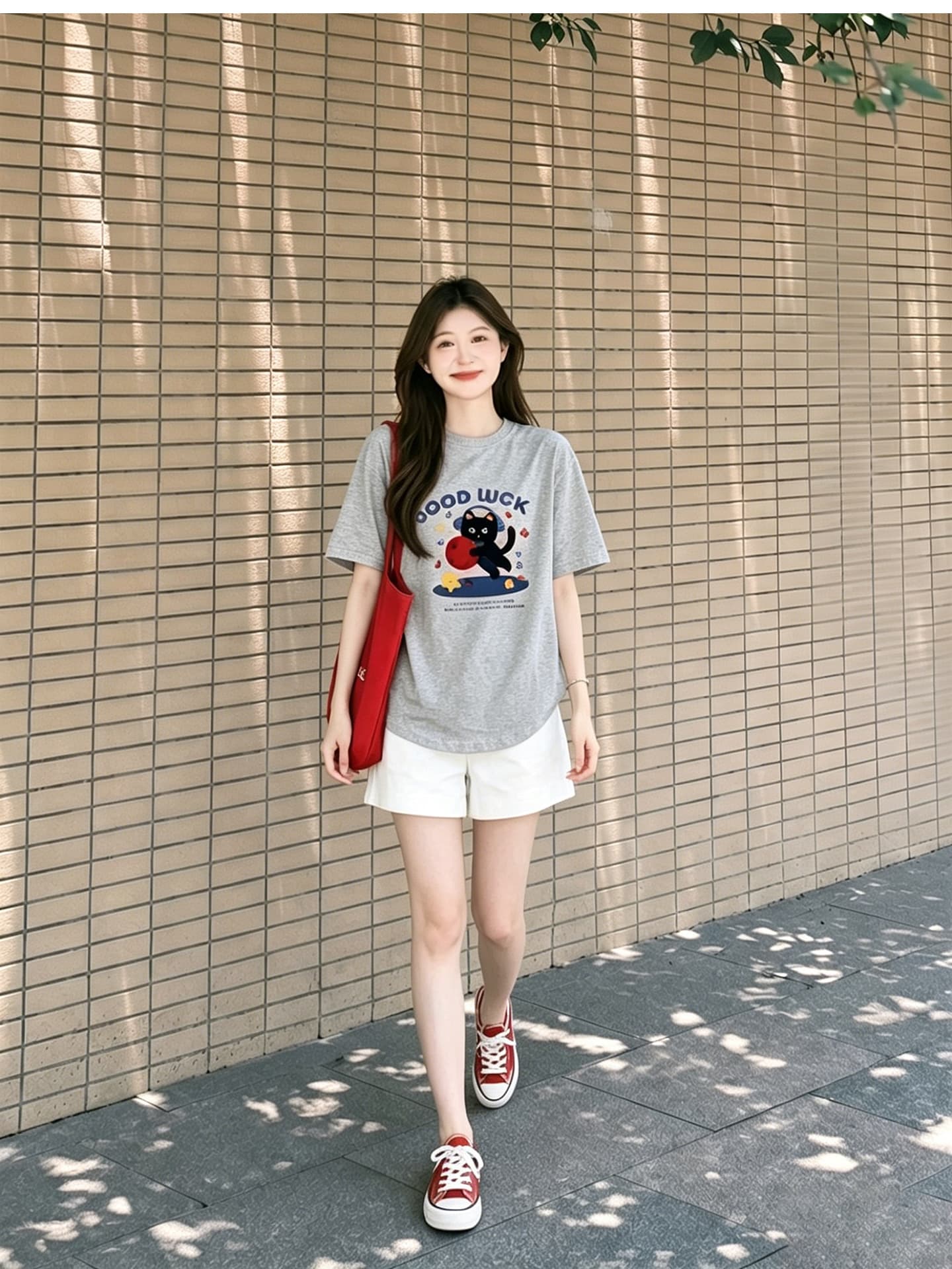 임산부 여름 외출용 얇은 스타일 캐주얼 루즈핏 반팔 맨위 여름 드레스 투피스 세트 상세 이미지 6