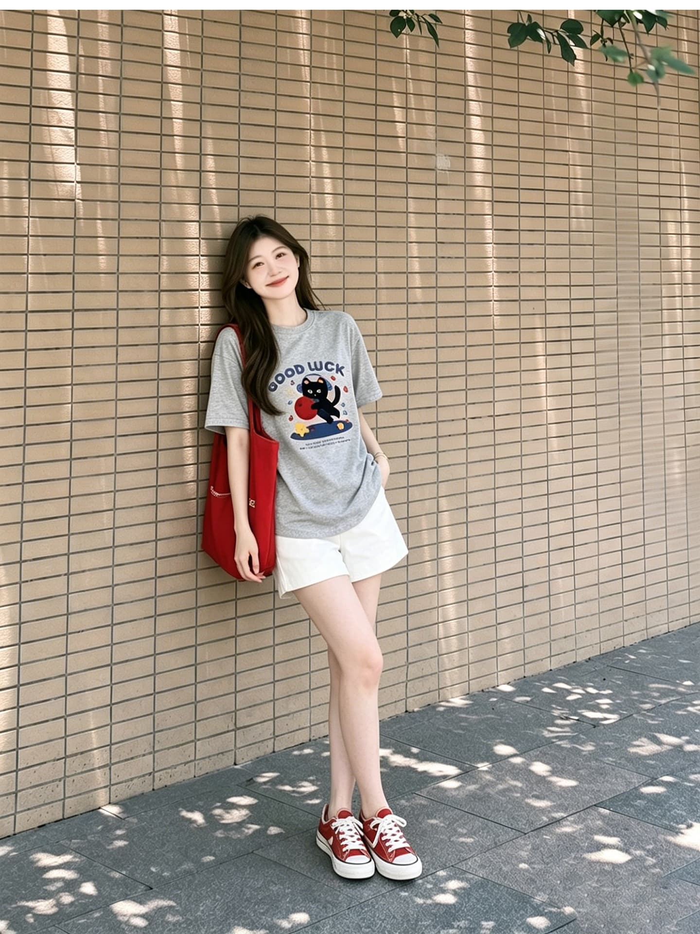 임산부 여름 외출용 얇은 스타일 캐주얼 루즈핏 반팔 맨위 여름 드레스 투피스 세트 상세 이미지 7