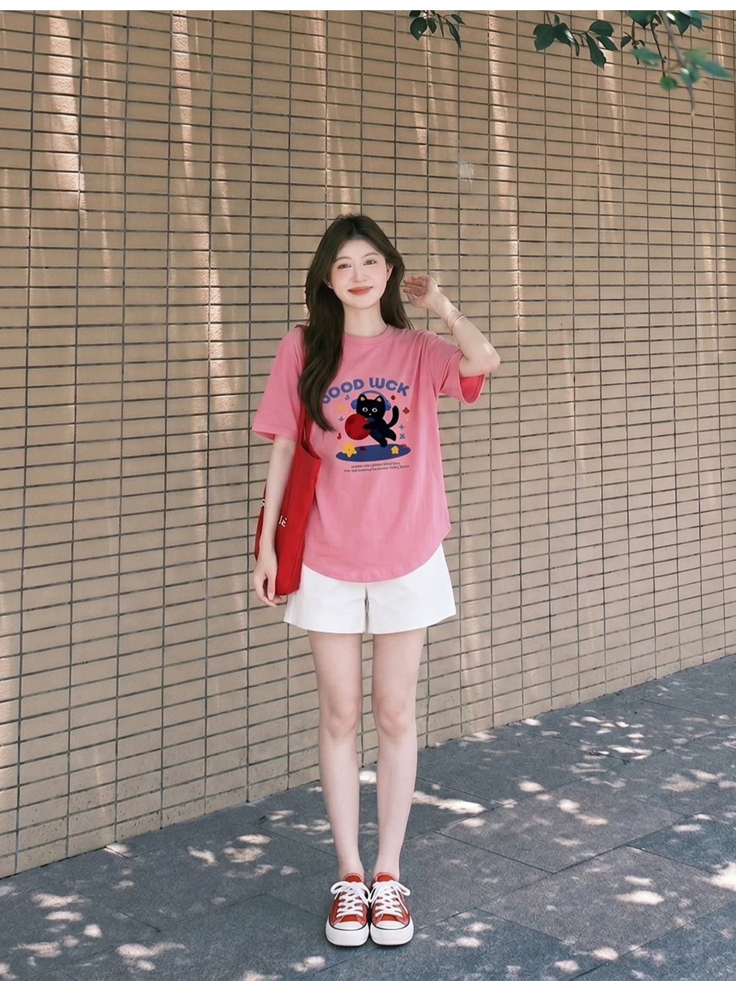 임산부 여름 외출용 얇은 스타일 캐주얼 루즈핏 반팔 맨위 여름 드레스 투피스 세트 상세 이미지 18