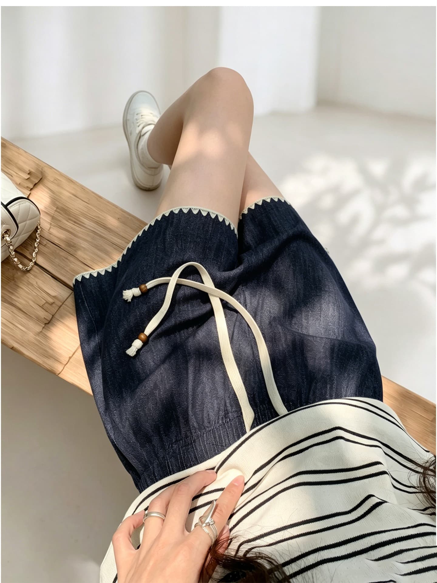 임산부 반바지 여름 포함 모방 청바지 임산부 바지 상세 이미지 5