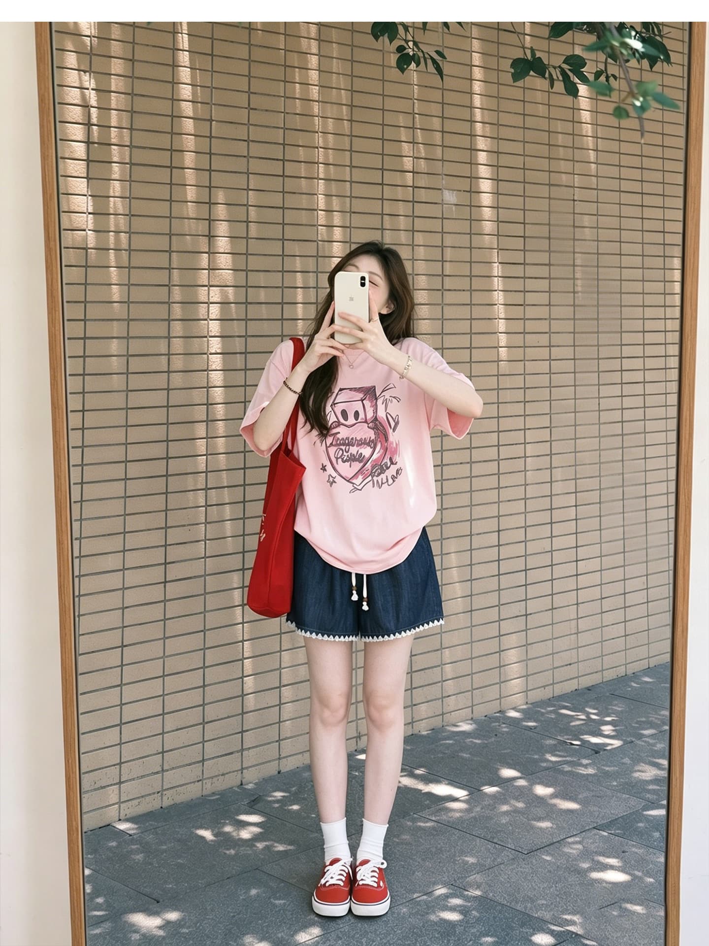 임산부 여름 외출용 얇은 스타일 캐주얼 루즈핏 반팔 맨위 여름 드레스 투피스 세트 상세 이미지 8