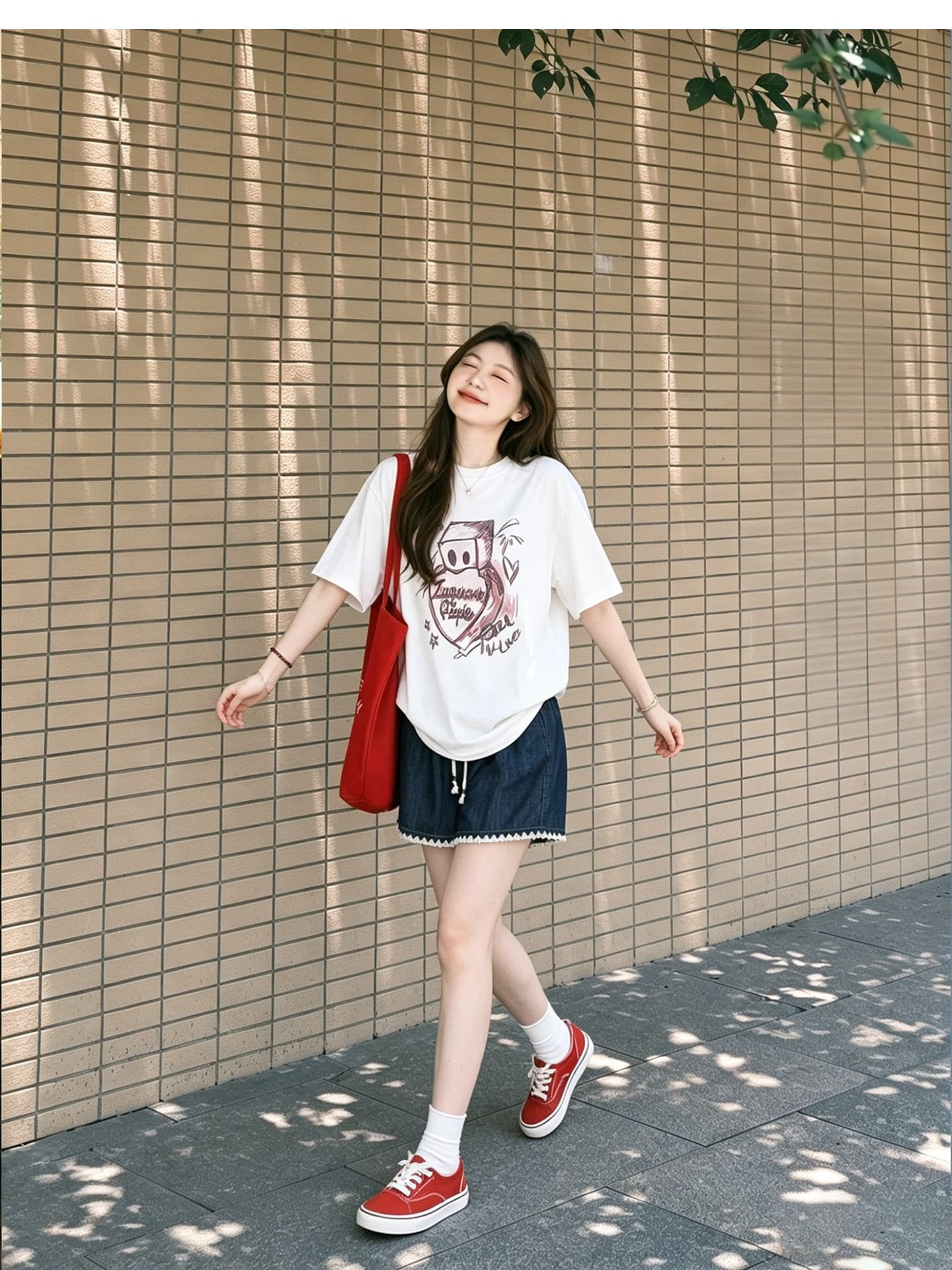 임산부 여름 외출용 얇은 스타일 캐주얼 루즈핏 반팔 맨위 여름 드레스 투피스 세트 상세 이미지 12