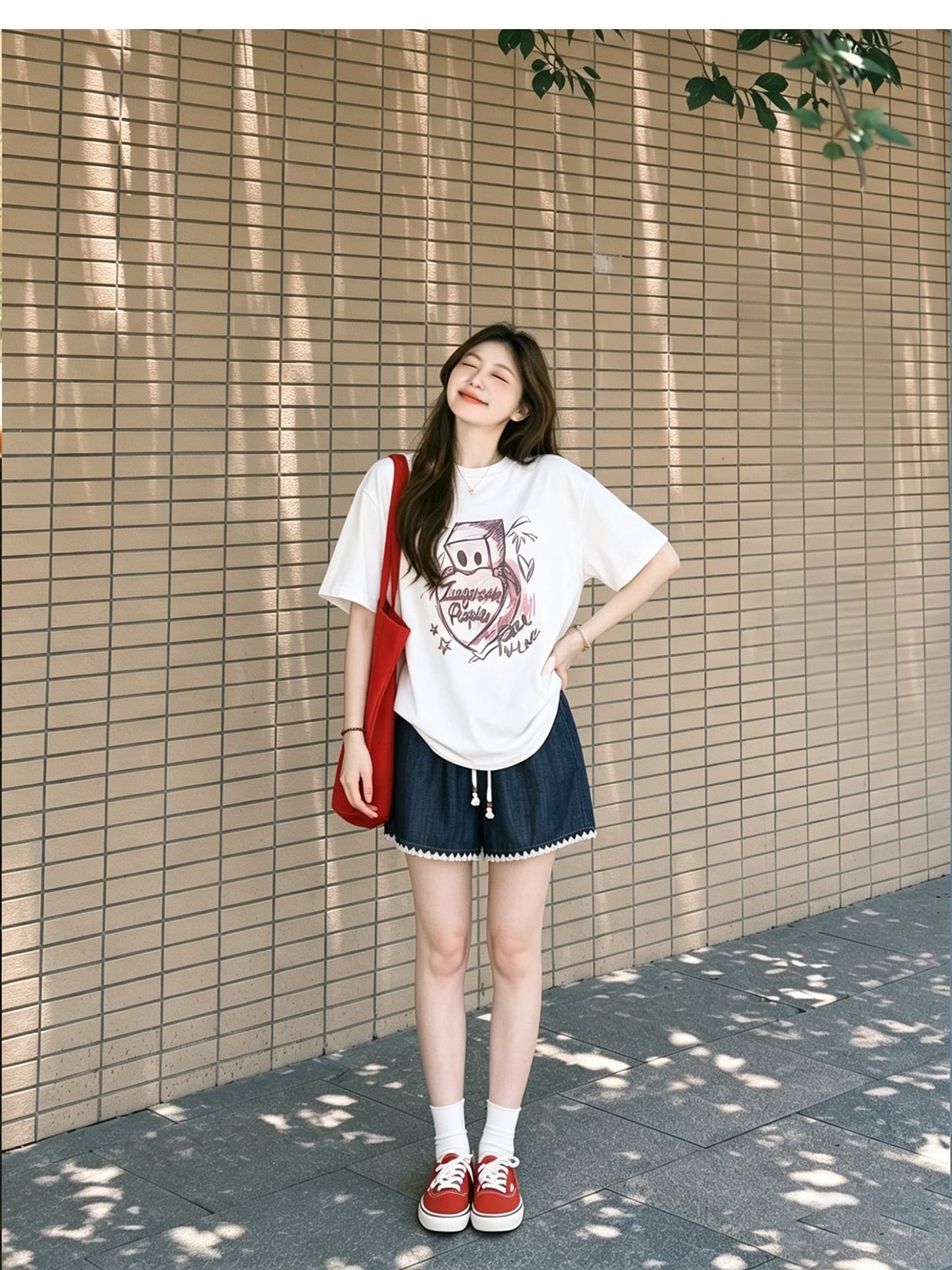 임산부 여름 외출용 얇은 스타일 캐주얼 루즈핏 반팔 맨위 여름 드레스 투피스 세트 상세 이미지 14