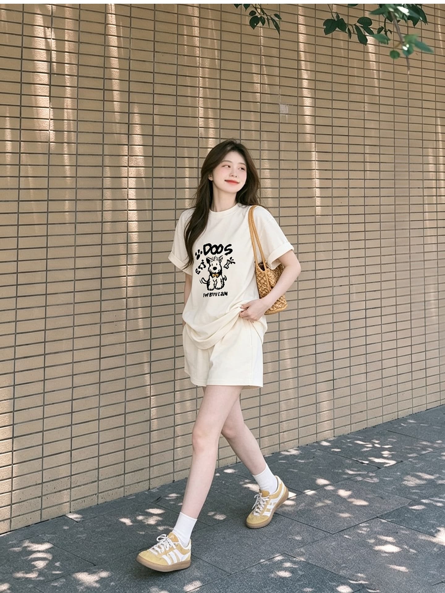 임산부 세트 여름 새로운 한국 스타일 루즈핏 패션 임산부 투피스 세트 맨위 반바지 상세 이미지 9
