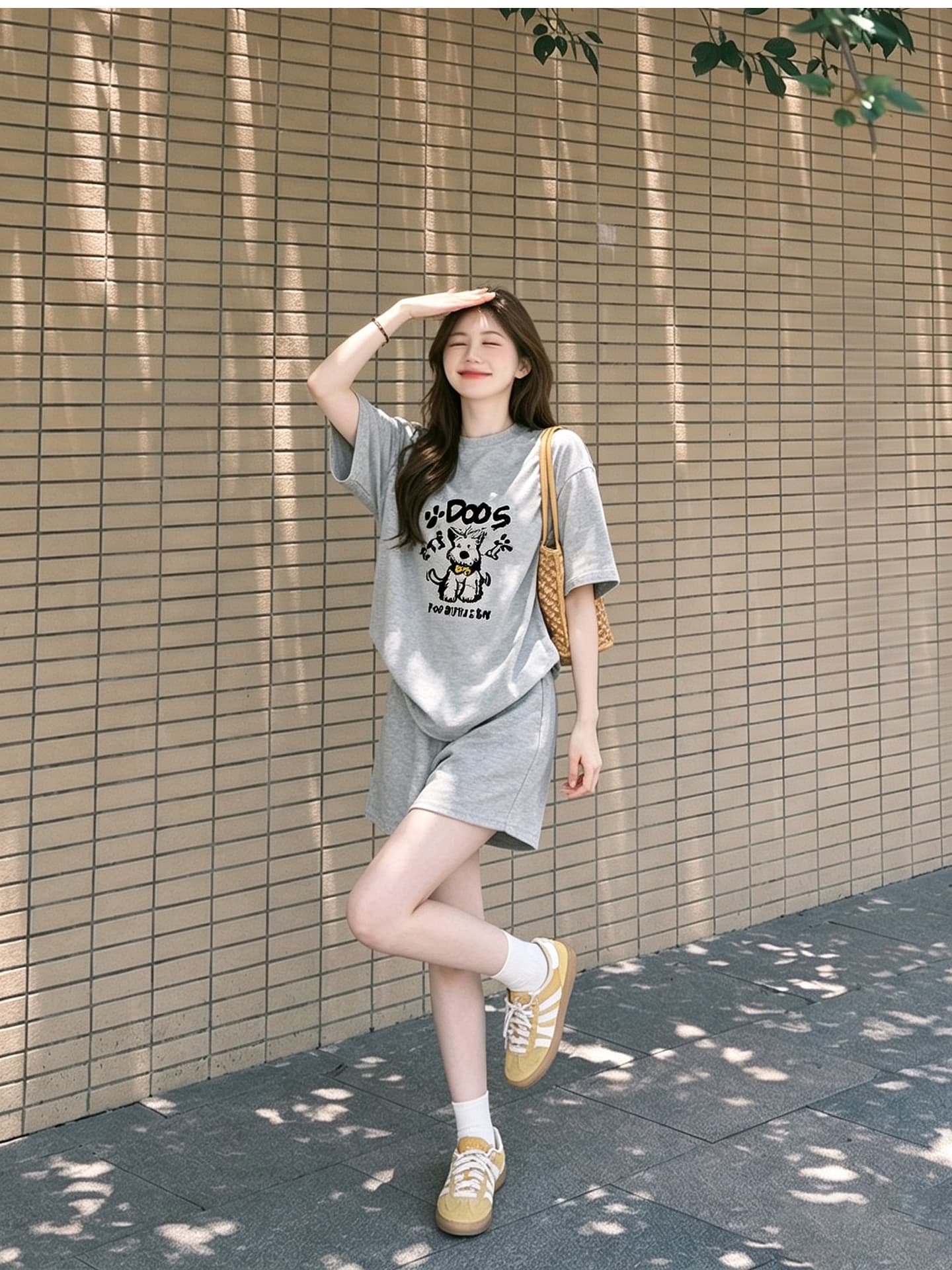 임산부 세트 여름 새로운 한국 스타일 루즈핏 패션 임산부 투피스 세트 맨위 반바지 상세 이미지 14