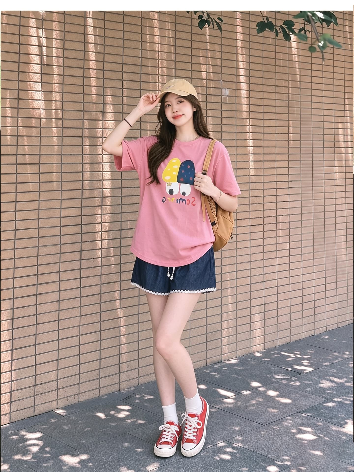 임산부 여름 외출용 얇은 스타일 캐주얼 루즈핏 반팔 맨위 여름 드레스 투피스 세트 상세 이미지 5