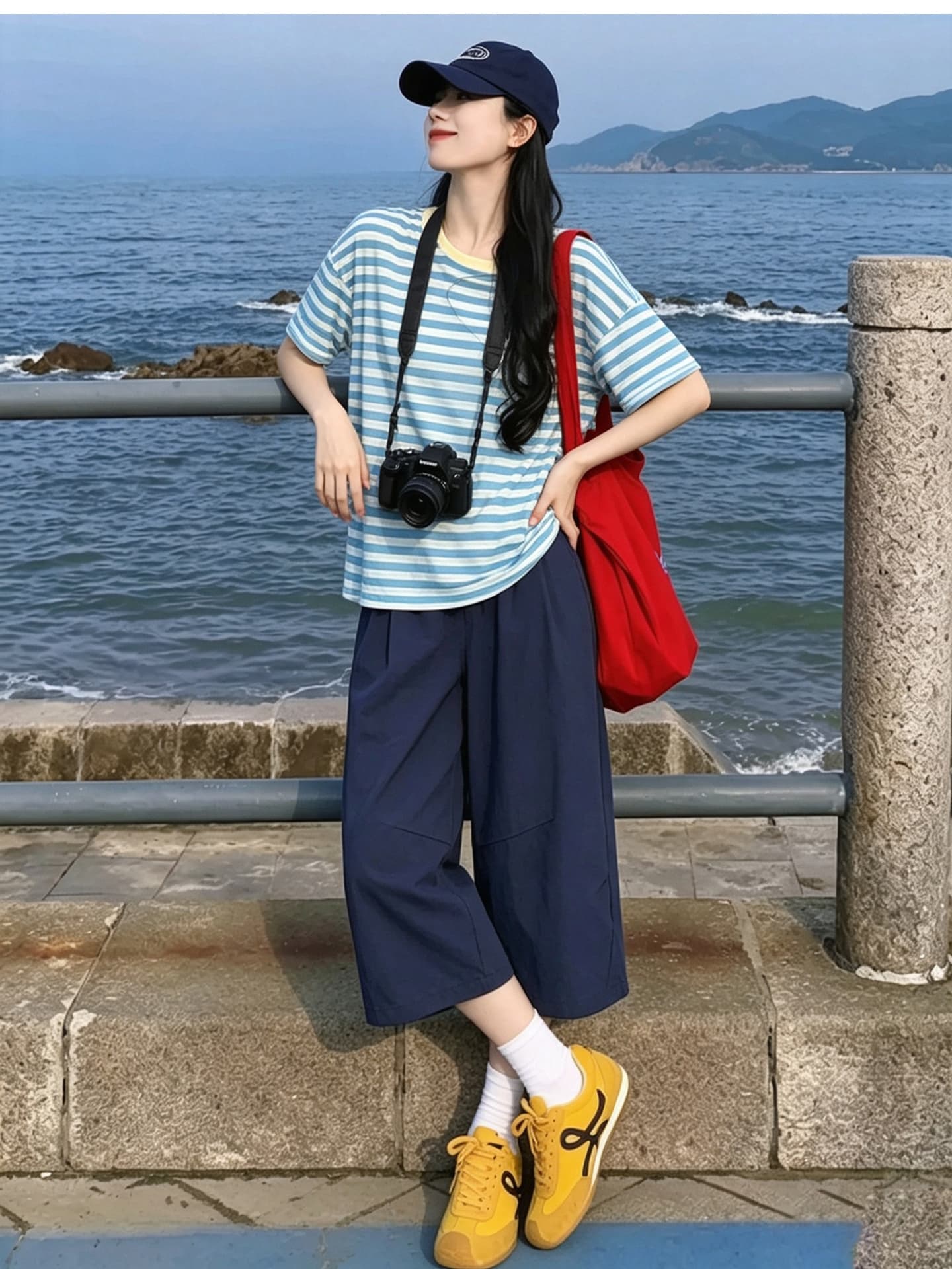 임산부 7부 바지 여름 얇은 스타일 통기성 패션 스타일 작은 키 임산부 바지 상세 이미지 10