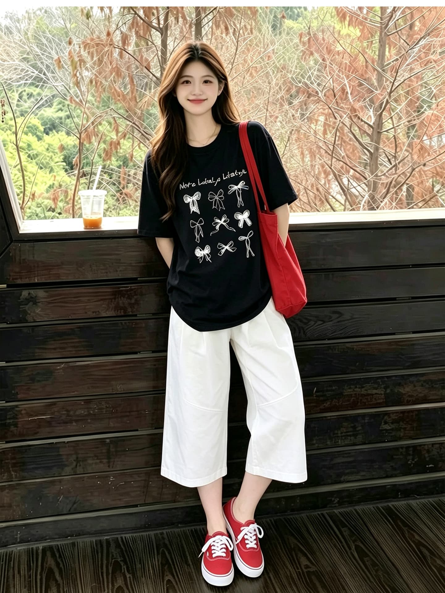 임산부 여름 외출용 얇은 스타일 캐주얼 루즈핏 반팔 맨위 여름 드레스 투피스 세트 상세 이미지 11