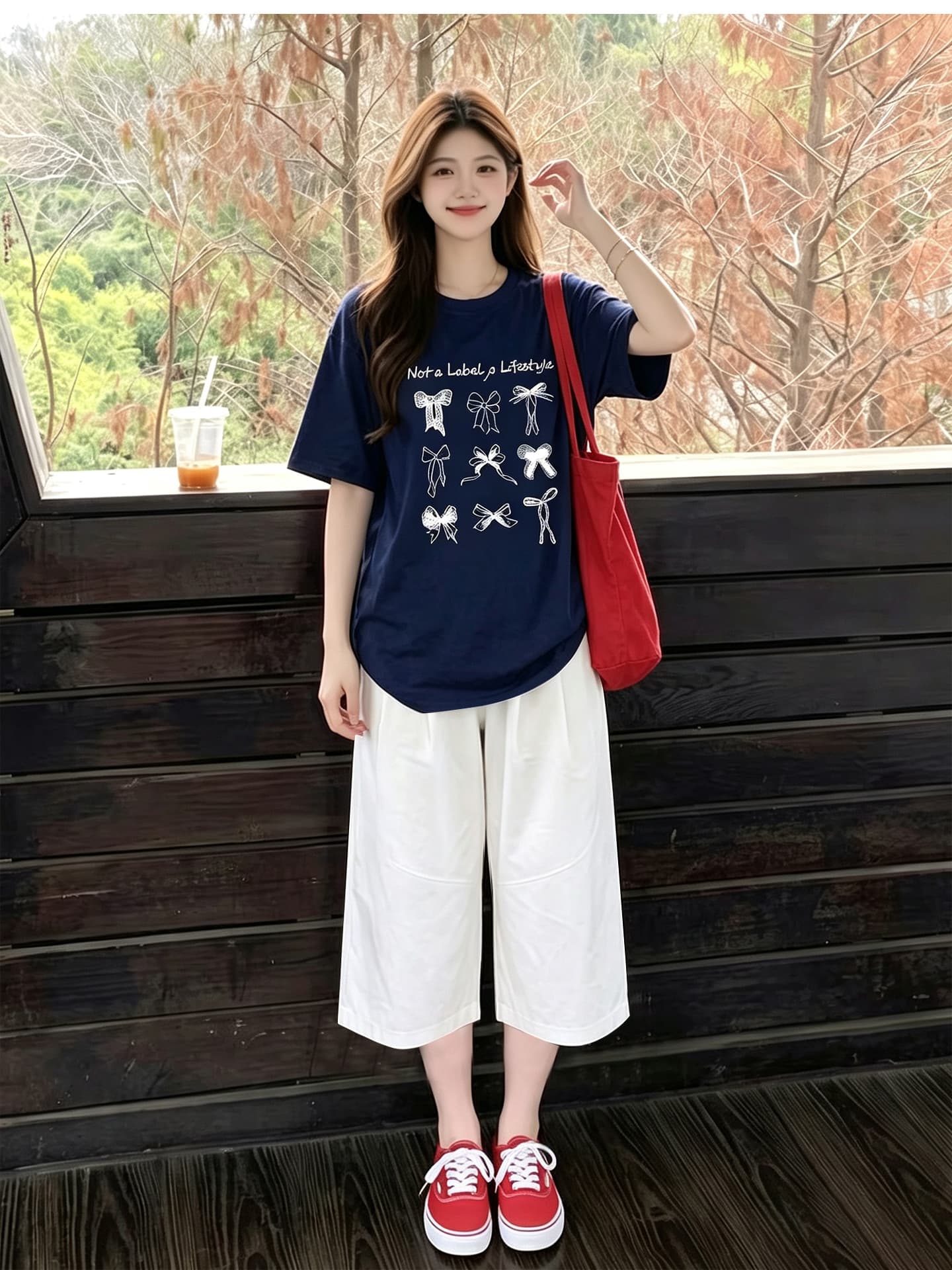 임산부 여름 외출용 얇은 스타일 캐주얼 루즈핏 반팔 맨위 여름 드레스 투피스 세트 상세 이미지 12