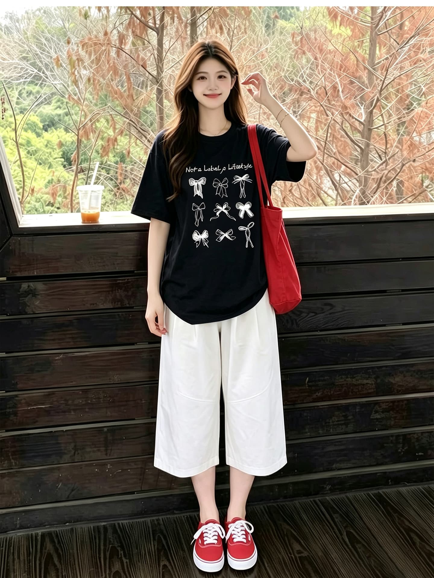 임산부 여름 외출용 얇은 스타일 캐주얼 루즈핏 반팔 맨위 여름 드레스 투피스 세트 상세 이미지 13