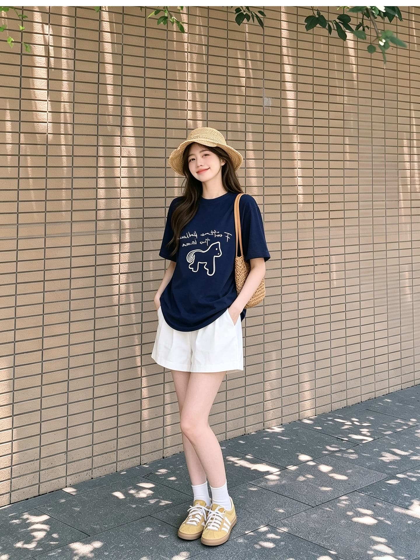 임산부 여름 외출용 얇은 스타일 캐주얼 루즈핏 반팔 맨위 여름 드레스 투피스 세트 상세 이미지 7