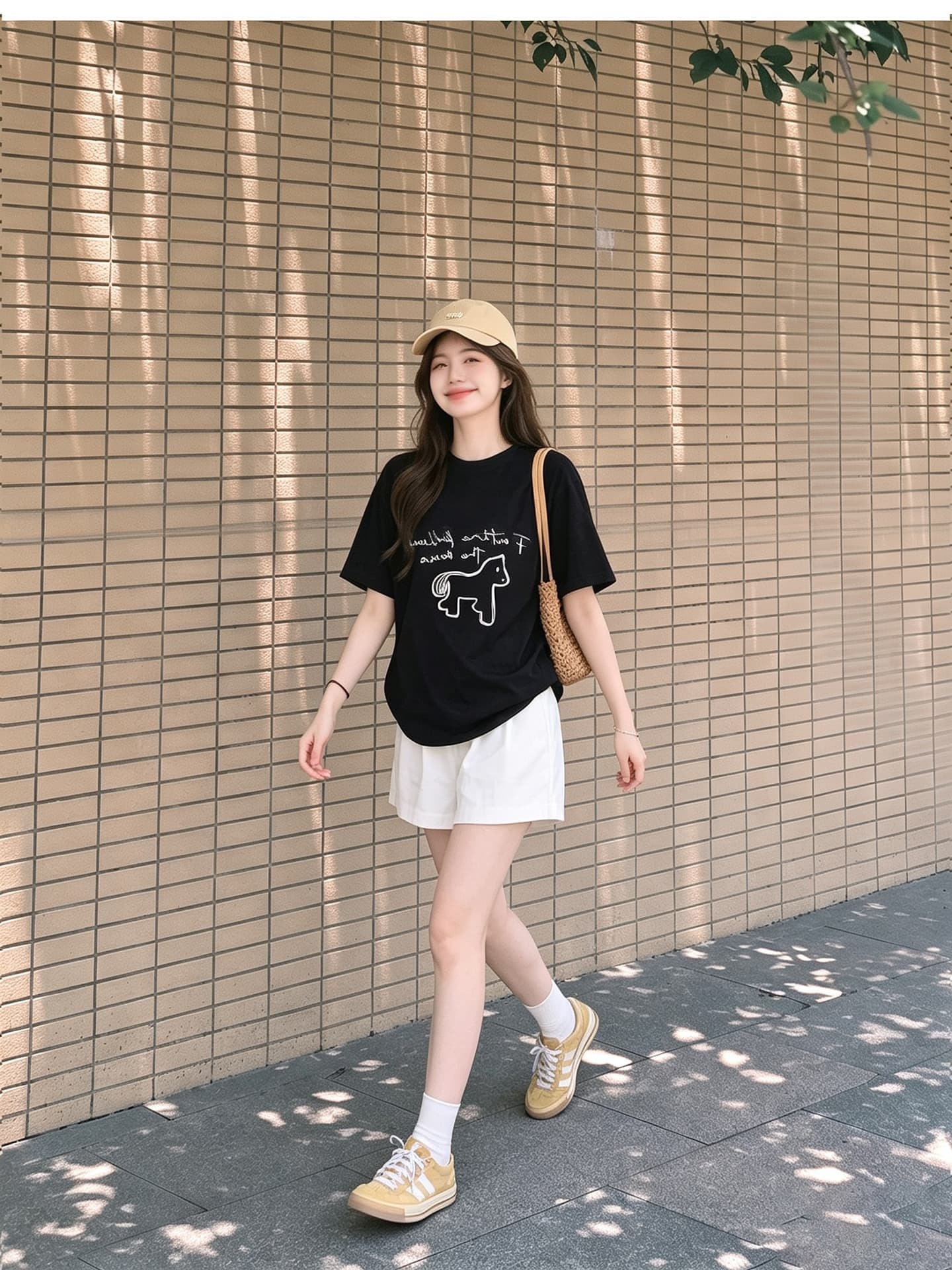 임산부 여름 외출용 얇은 스타일 캐주얼 루즈핏 반팔 맨위 여름 드레스 투피스 세트 상세 이미지 10