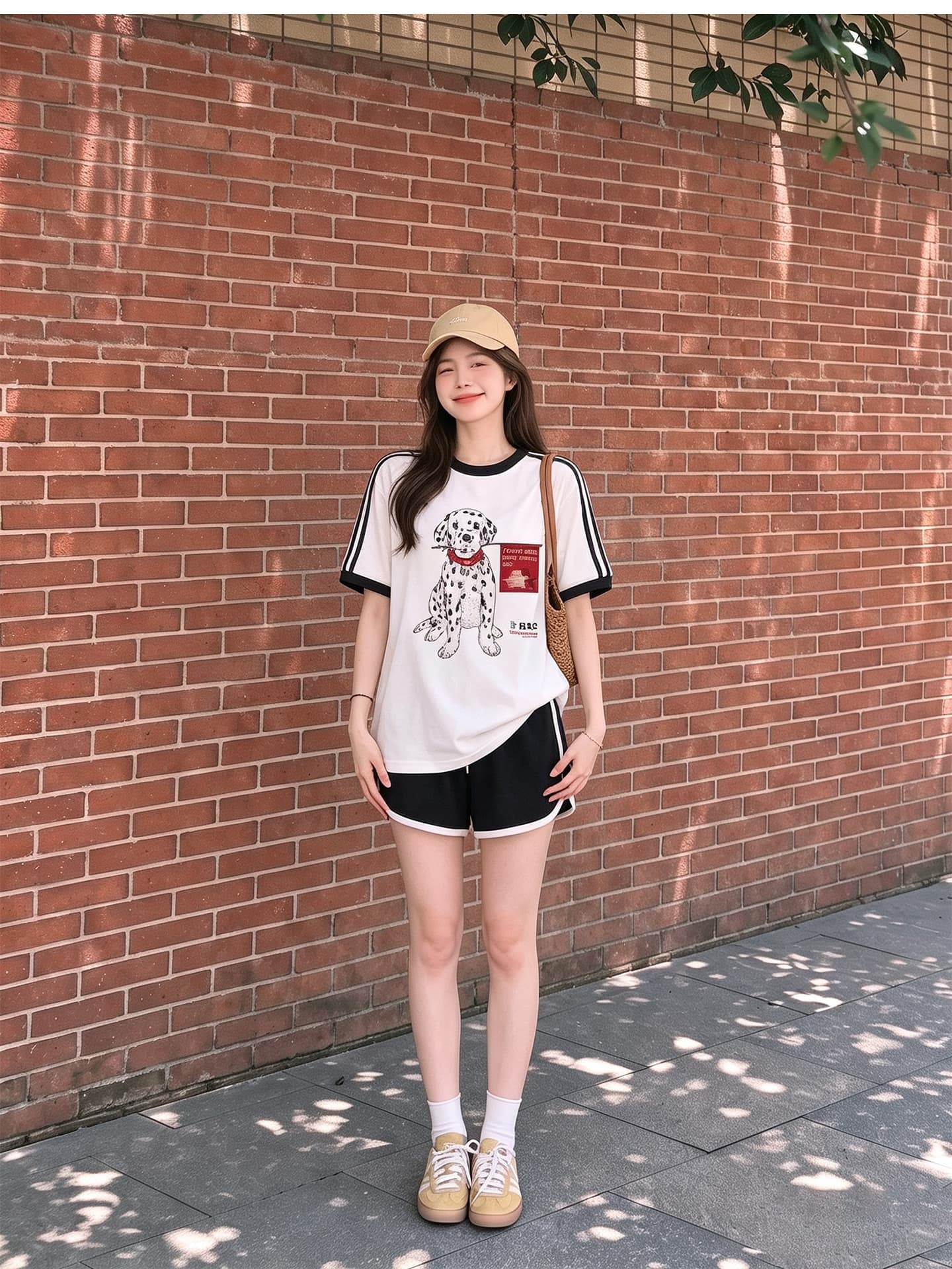 임산부 세트 여름 새로운 한국 스타일 루즈핏 패션 임산부 투피스 세트 맨위 반바지 상세 이미지 8