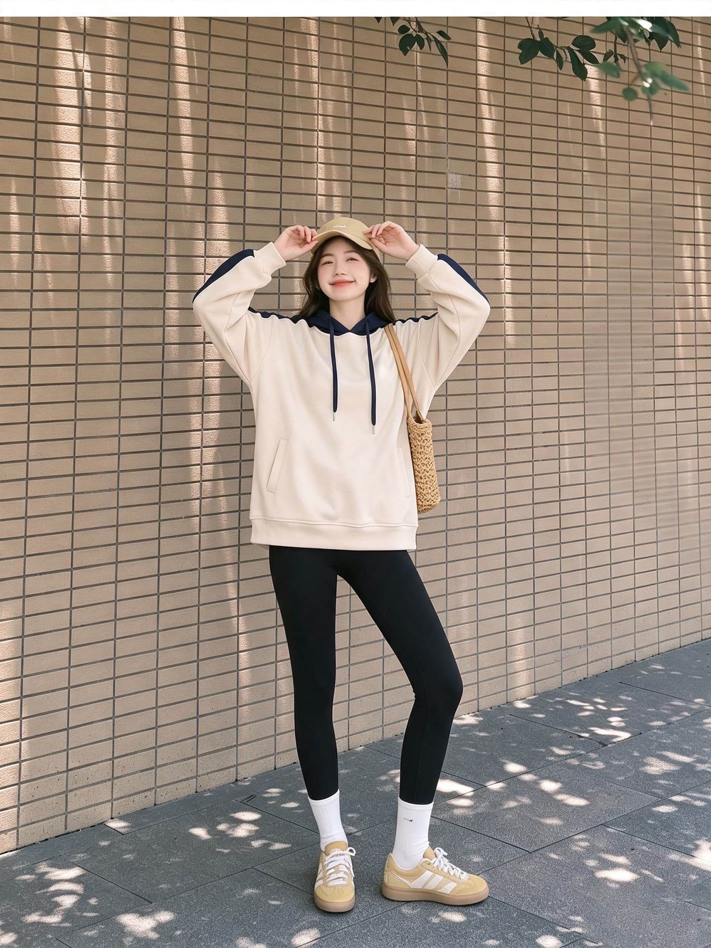 임산부 후드티 봄 가을 루즈핏 봄 패션 맨위 긴팔 후드 티 스웨터 여성 투피스 슈트 상세 이미지 6