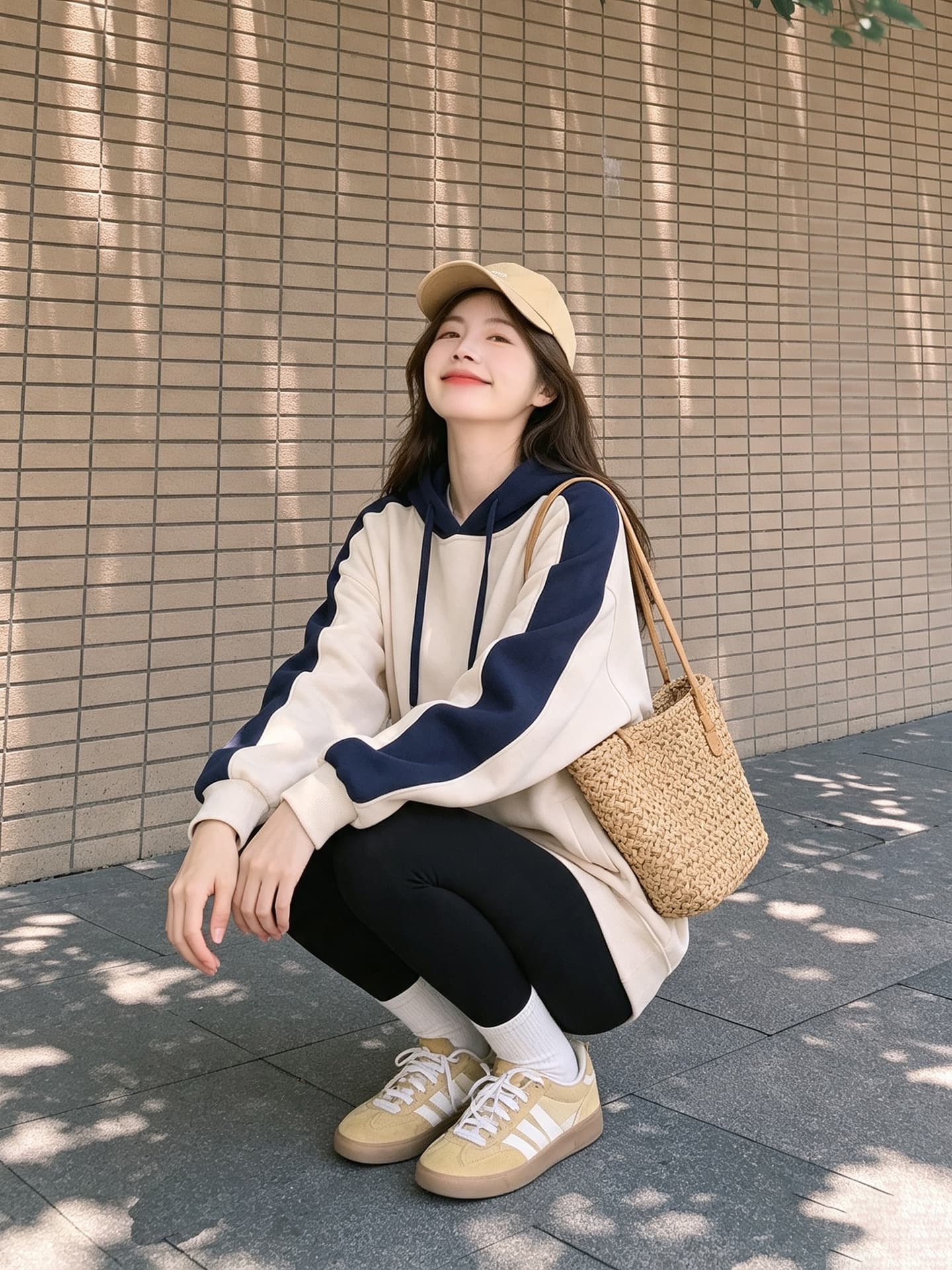 임산부 후드티 봄 가을 루즈핏 봄 패션 맨위 긴팔 후드 티 스웨터 여성 투피스 슈트 상세 이미지 7