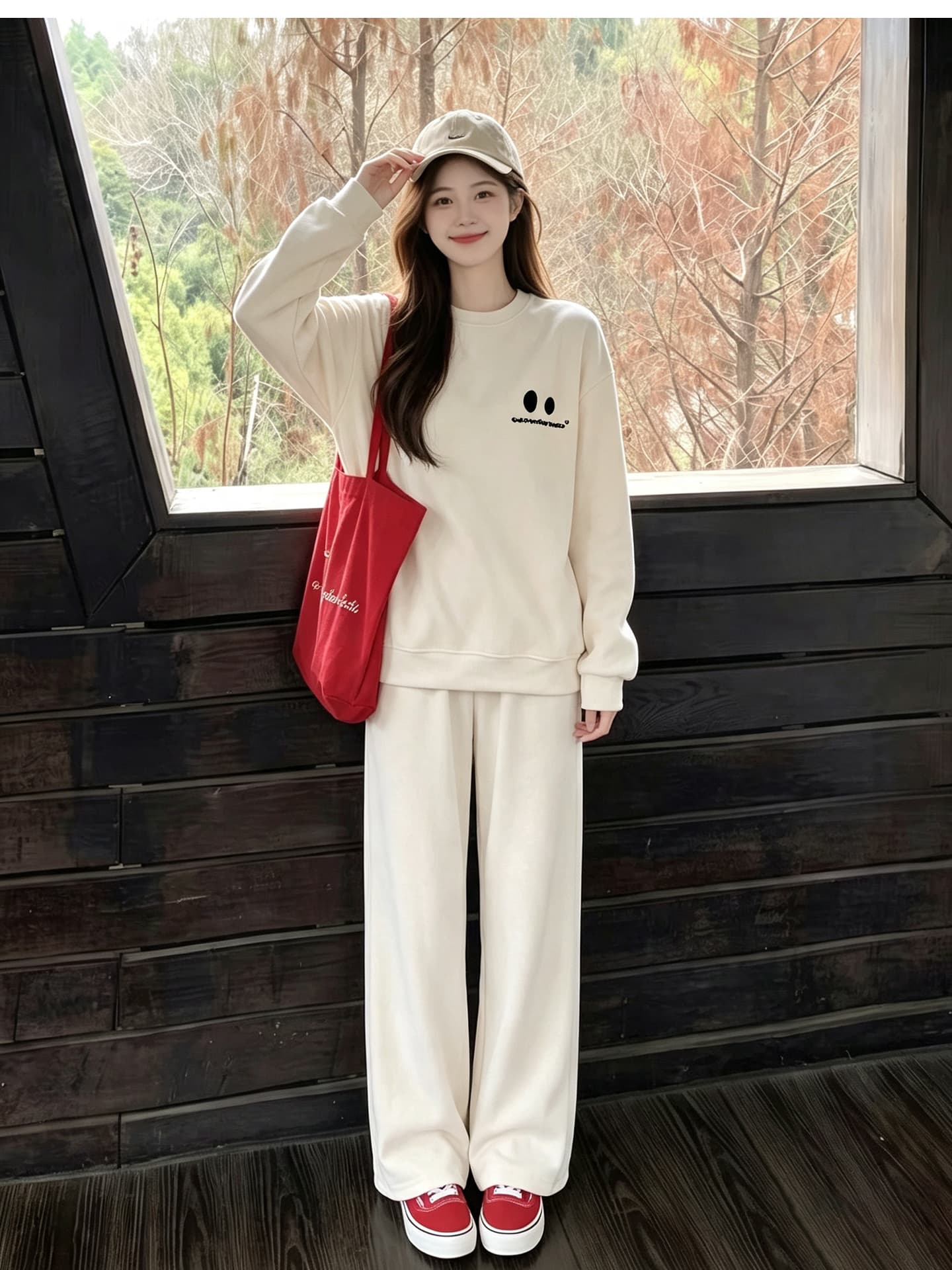 출산 착용 후드티 세트 봄 가을 맨위 루즈핏 캐주얼 외국 가스 연령 감소 긴팔 상세 이미지 7