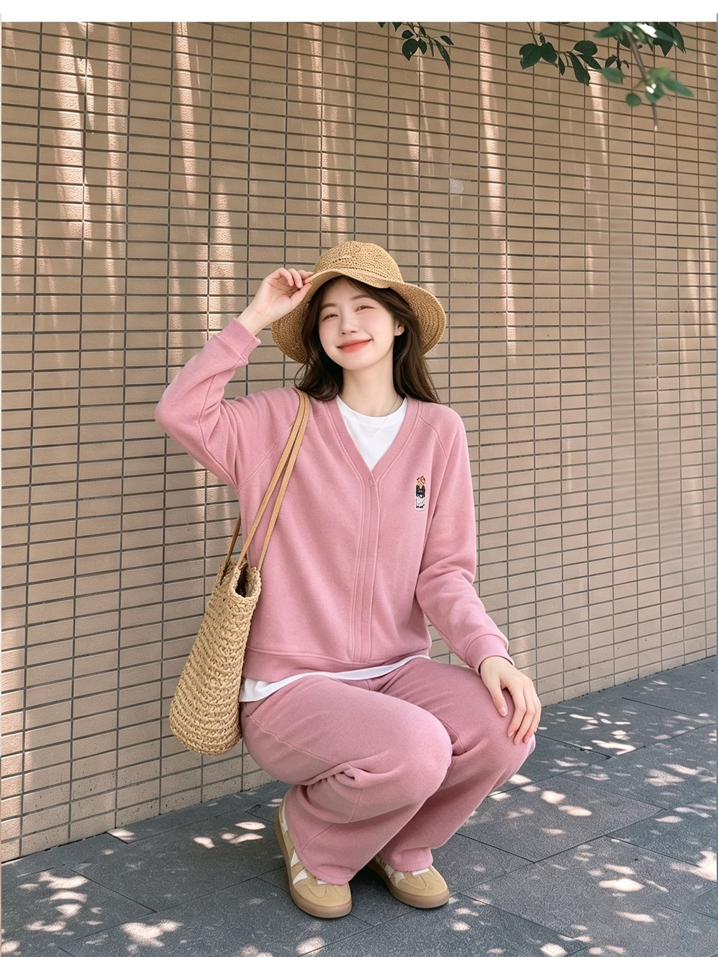 임산부 봄 가을 세트 패션 새로운 후드티 운동 바지 생산 확인 투피스 슈트 상세 이미지 6