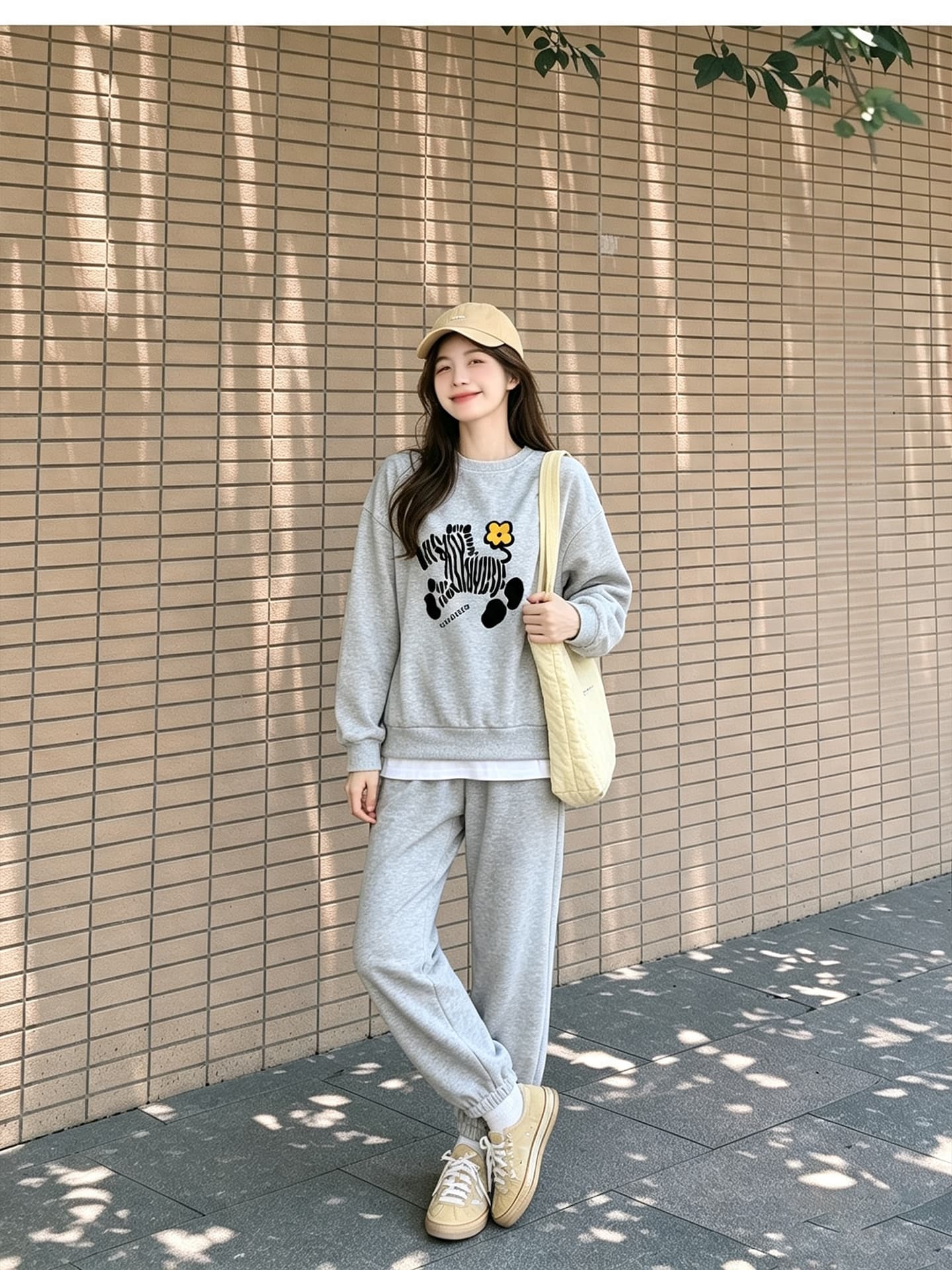 출산 착용 후드티 세트 봄 가을 맨위 루즈핏 캐주얼 외국 가스 연령 감소 긴팔 상세 이미지 5