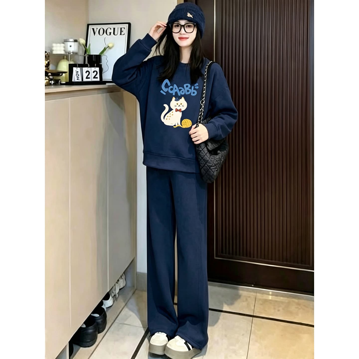 출산 착용 후드티 세트 봄 가을 맨위 루즈핏 캐주얼 외국 가스 연령 감소 긴팔 이미지 5