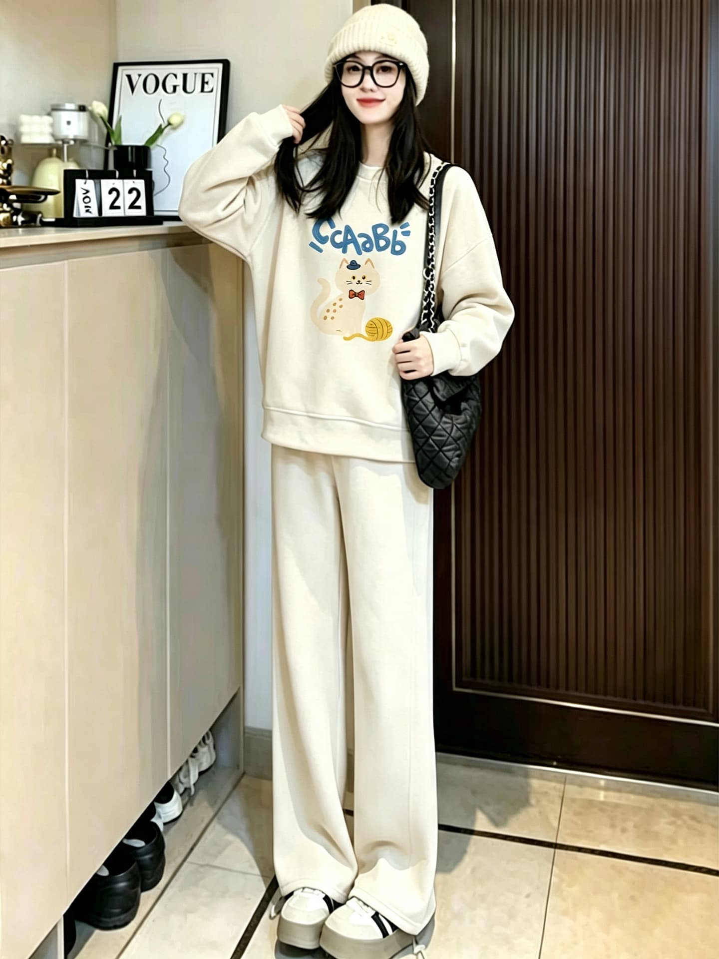 출산 착용 후드티 세트 봄 가을 맨위 루즈핏 캐주얼 외국 가스 연령 감소 긴팔 상세 이미지 10