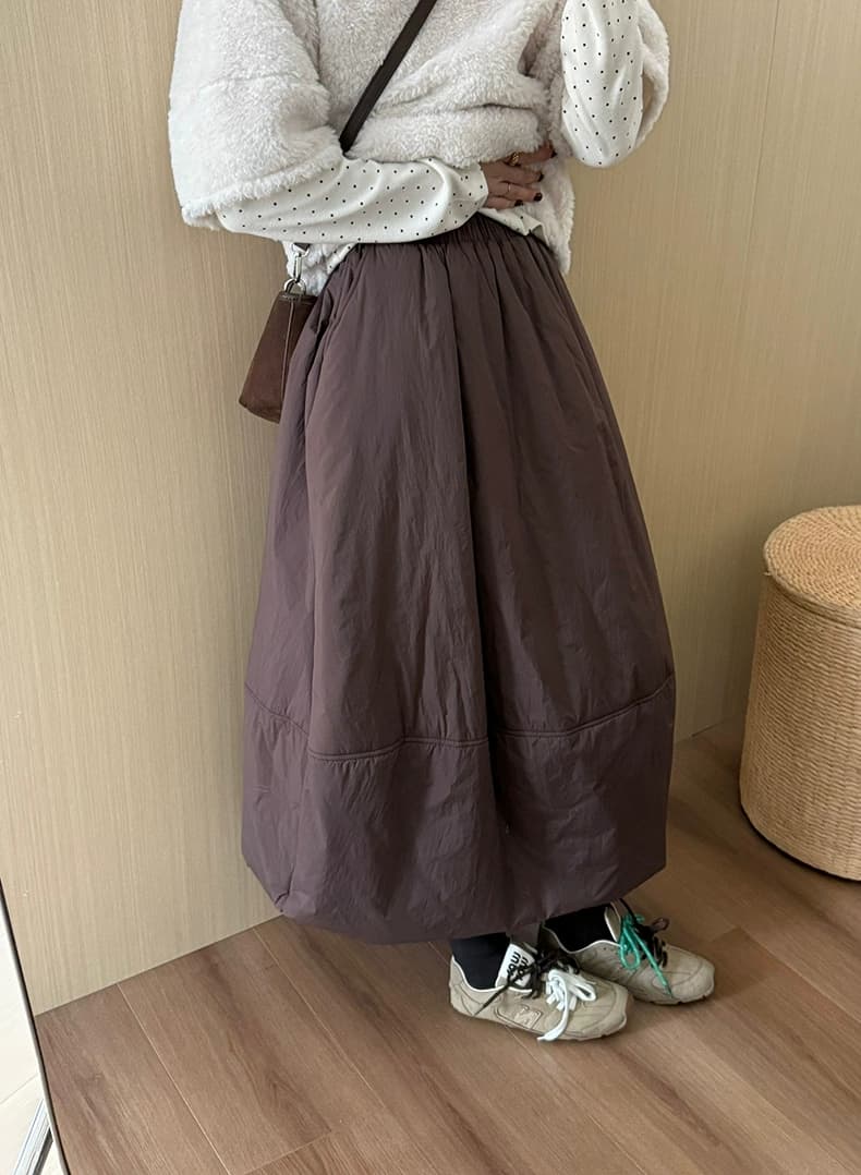 연령 감소 솜을 넣은 두꺼운 꽃밭 치마 2026 겨울 새로운 한국 스타일 보온 미니멀리즘 바람 다용도 반신 스커트 퍼프 스커트 상세 이미지 22