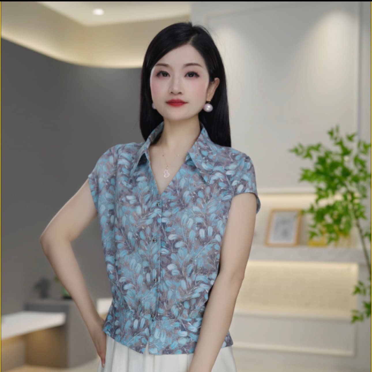 2026 여름 새로운 반팔 폴로 칼라 다용도 품격 패션 슬림해 보이는 외국 가스 셔츠 이미지 2