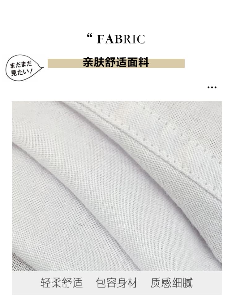 실사 있음 선적 레트로 문예 이중층 면사 풀오버 셔츠 루즈핏 슬림해 보이는 라운드 넥 반팔 셔츠 티셔츠 여성 여름 상세 이미지 5