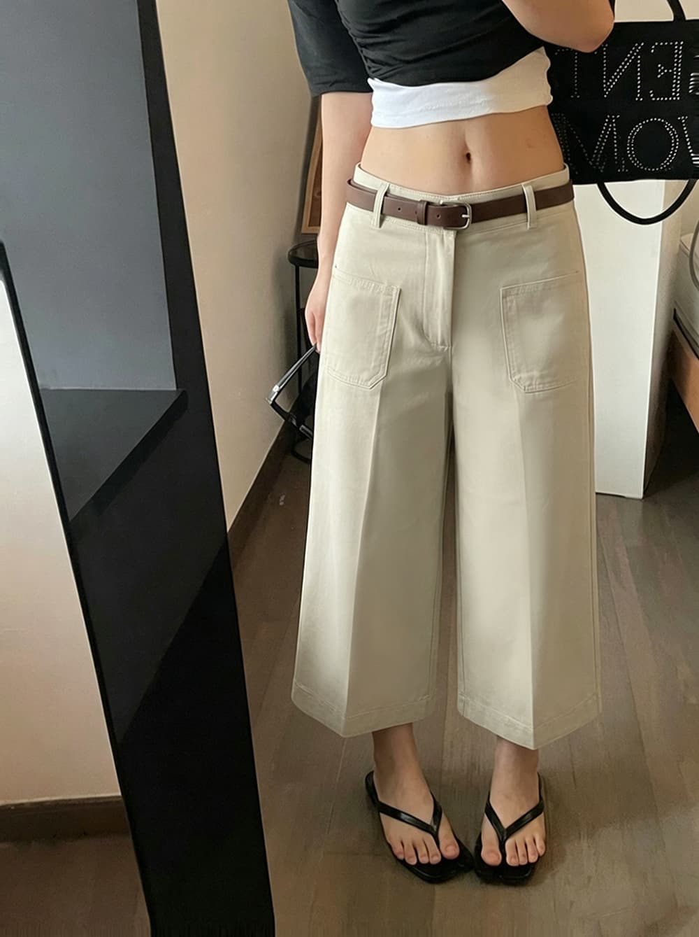 정가 실사 2026 새로운 루즈핏 캐주얼 바지 8 점 바지 정장 바지 아이들 상세 이미지 2
