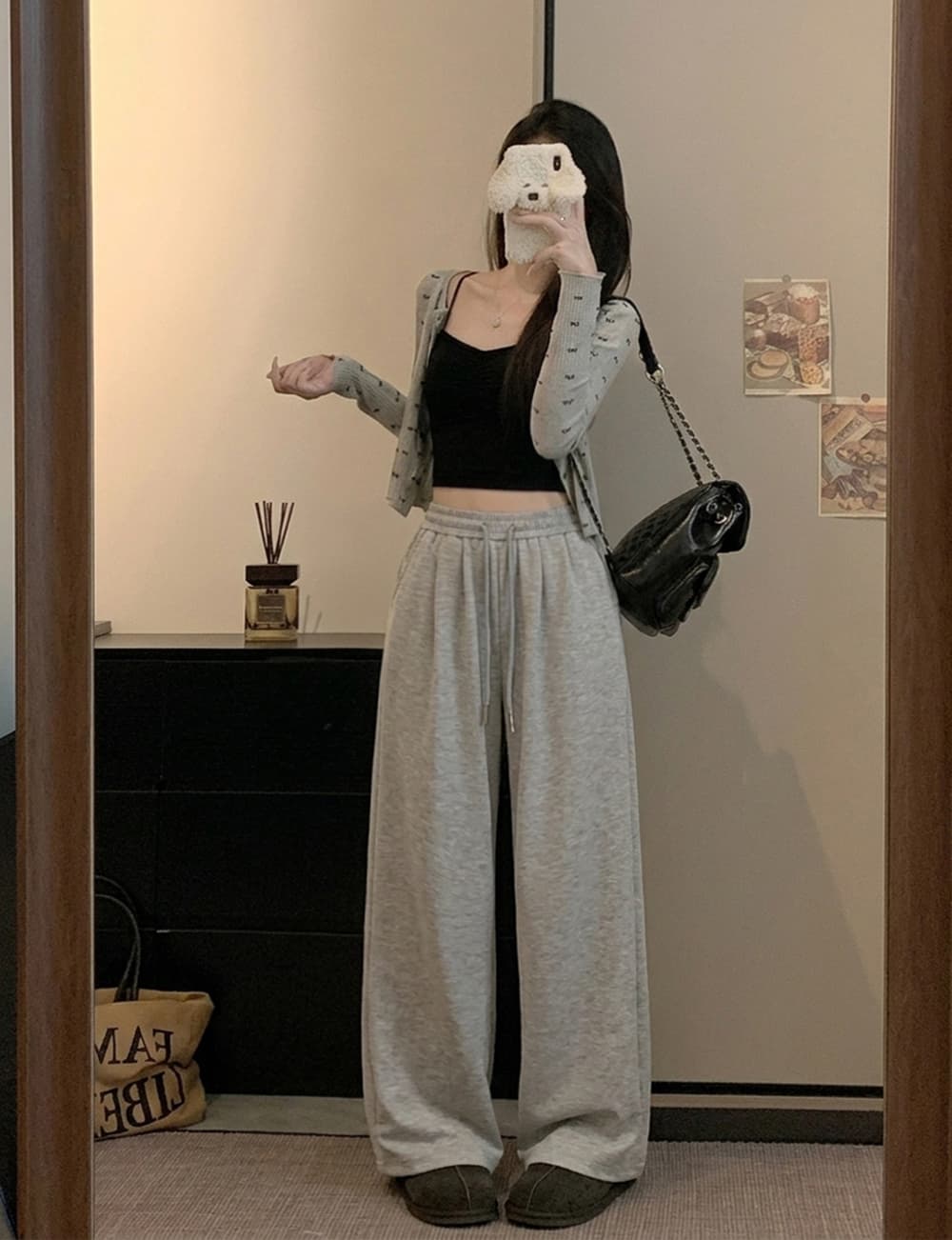 정가 실사 2026 새로운 와이드 레그 팬츠 펌프 로프 레이스업 캐주얼 루즈핏 빈 가스 층 바지 아이들 상세 이미지 1