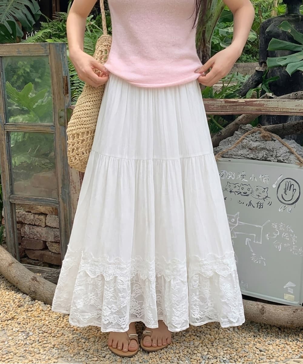 실사 2026 여름 새로운 허리밴드 프랑스식 고급 센스 품격 휴가 치마 아이들 상세 이미지 5