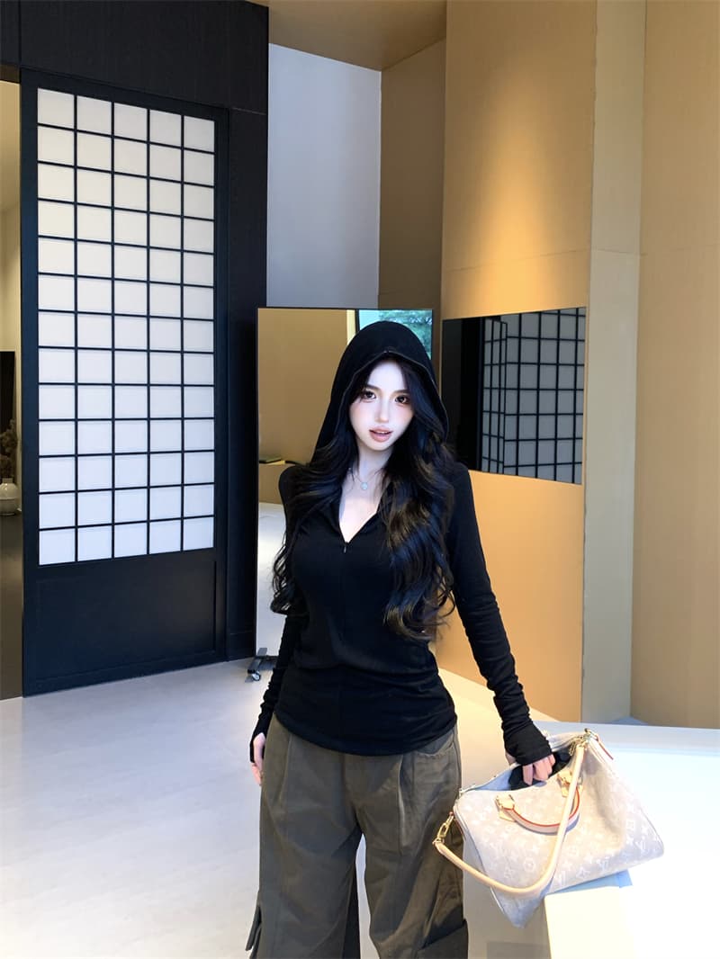 실사 정가 몸매 가꾸기 후드 니트 오픈 가디건 여성 이른 가을 새로운 얇은 스타일 긴팔 캐주얼 맨위 상세 이미지 28