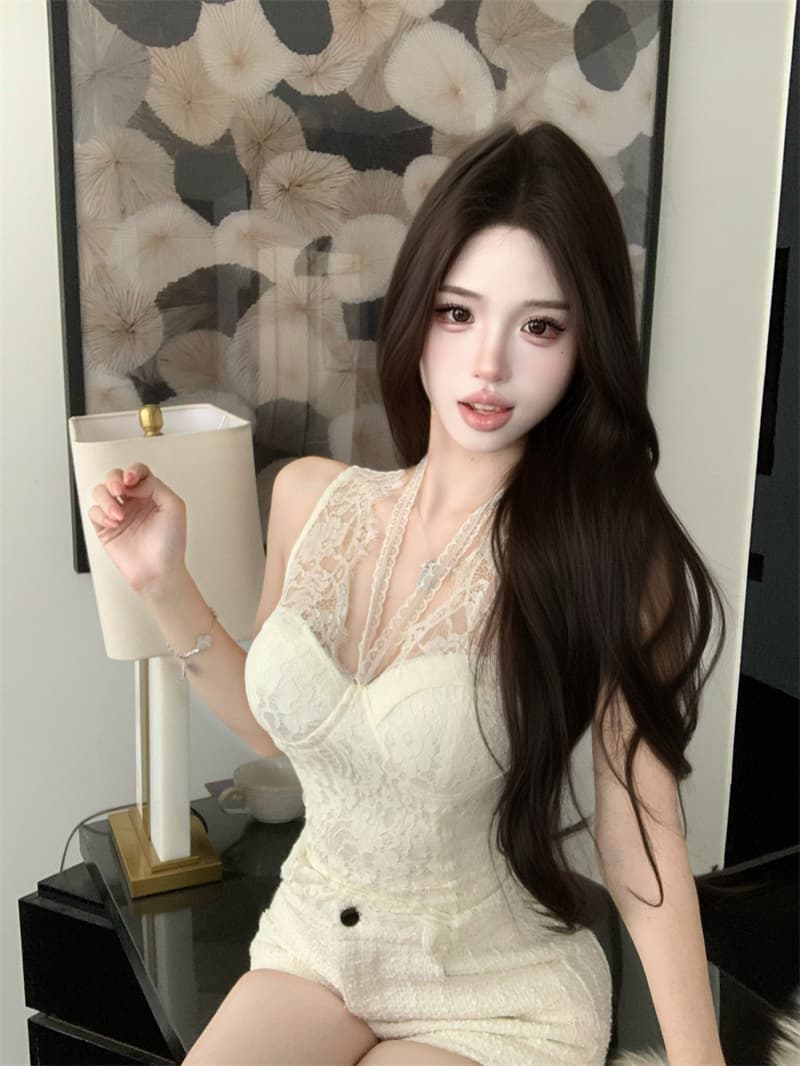실사 정가 프랑스식 레이스 생선뼈 몸매 가꾸기 조끼 슬립 부드러운 순수한 욕망 맨위