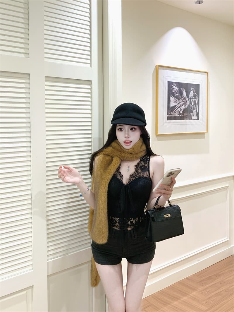 실사 정가 프랑스식 레이스 생선뼈 몸매 가꾸기 조끼 슬립 부드러운 순수한 욕망 맨위 상세 이미지 27