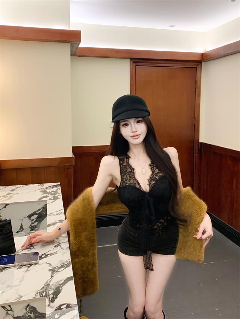 실사 정가 프랑스식 레이스 생선뼈 몸매 가꾸기 조끼 슬립 부드러운 순수한 욕망 맨위 상세 이미지 28