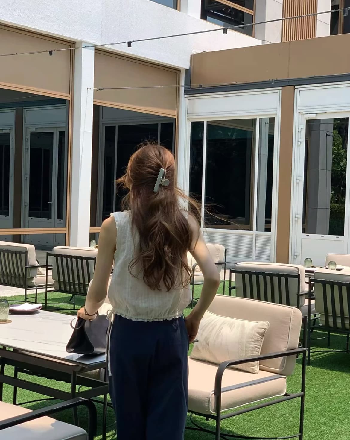 한국 동대문 2026 새로운 한국 스타일 펌프 로프 허리 수축 자수 조끼 맨위 여성 상세 이미지 7