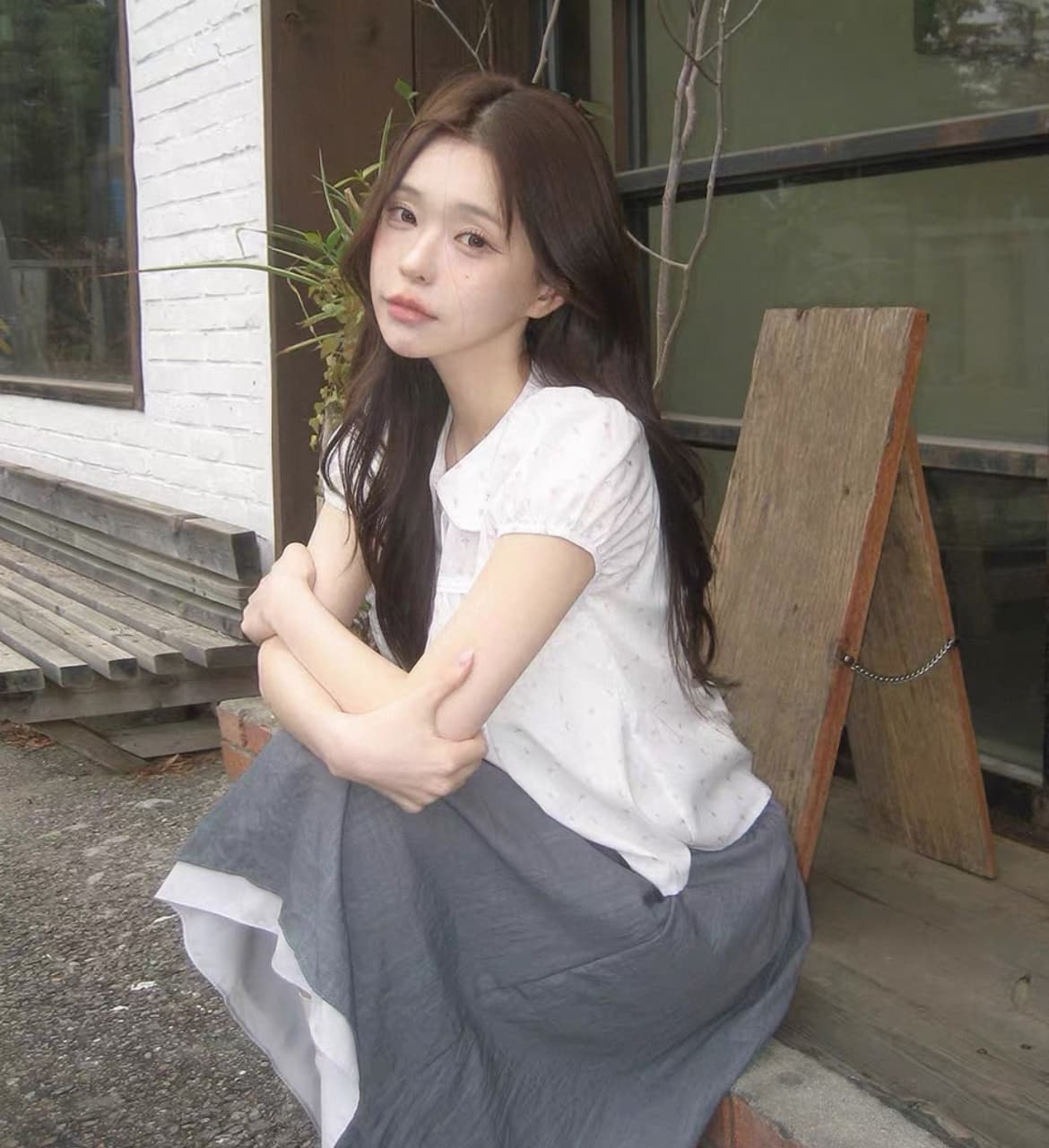한국 동대문 2026 새로운 한국 스타일 베이비 칼라 다용도 맨위 블라우스 상세 이미지 10