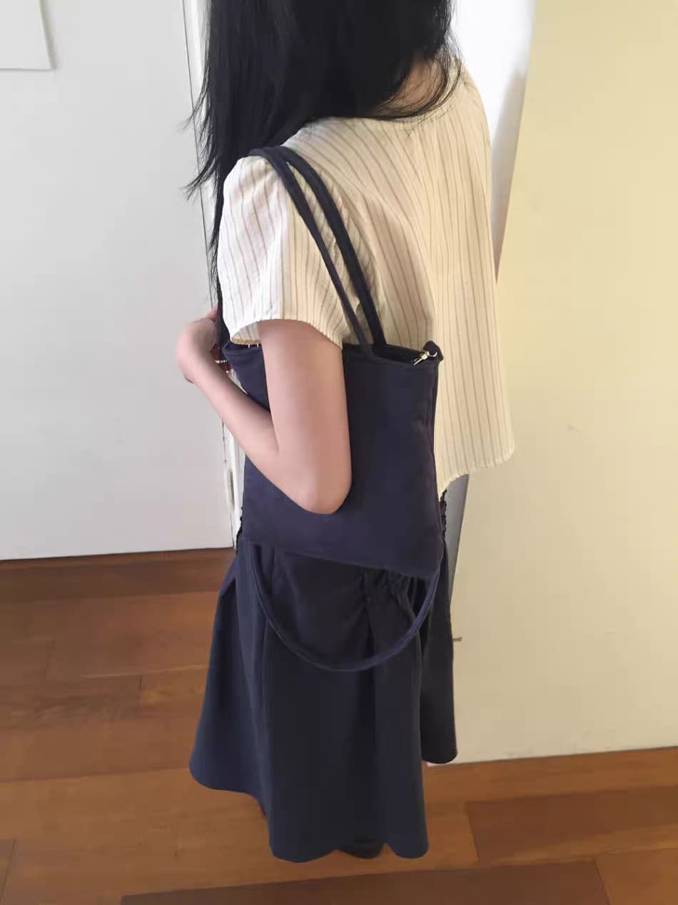 한국 동대문 2026 새로운 한국 스타일 레트로 스트라이프 폴로 칼라 인형 맨위 블라우스 상세 이미지 9