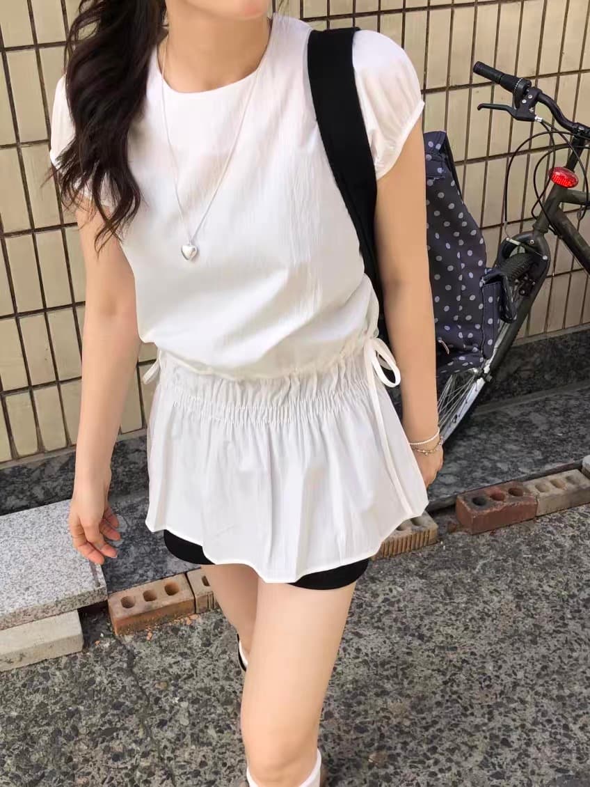 있음 창고 한국 동대문 구매 여름 여성 의류 추출 허리 수축 맨위 치마 여성 상세 이미지 10