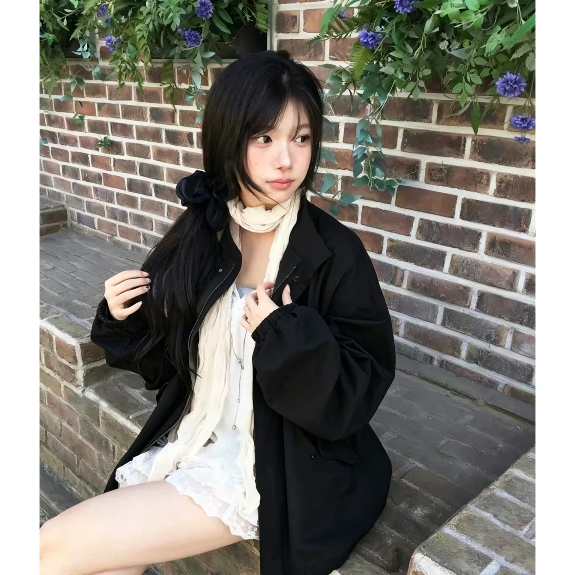 한국 동대문 2026 가을 겨울 새로운 한국 스타일 펌프 로프 바람막이 여성 코트 이미지 5