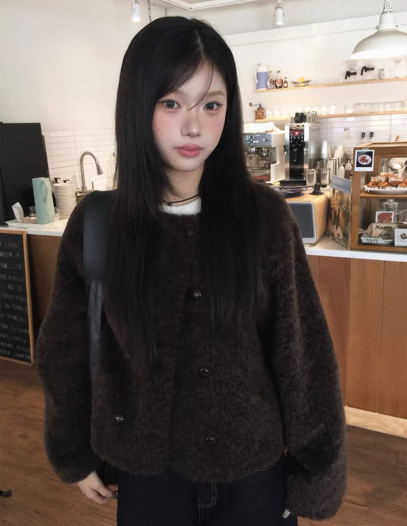 한국 동대문 2026 가을 겨울 한국 스타일 모피 레트로 스웨이드 여성 코트 상세 이미지 6