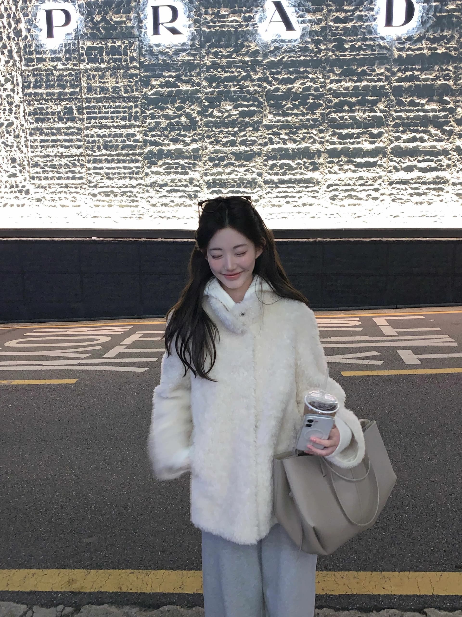 한국 동대문 2026 가을 겨울 한국 스타일 스탠드 칼라 모피 여성 코트 상세 이미지 6
