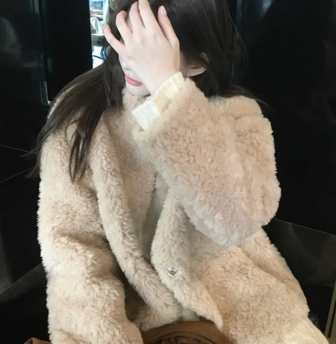한국 동대문 2026 가을 겨울 한국 스타일 스탠드 칼라 모피 여성 코트 상세 이미지 14