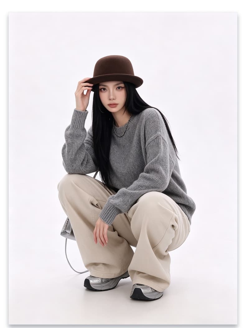 아메리칸 캔버스 데님 긴 바지 여성 가을 겨울 새로운 로우 웨이스트 루즈핏 슬림해 보이는 캐주얼 다용도 스트레이트 넓은 다리 바닥 청소 바지 상세 이미지 15