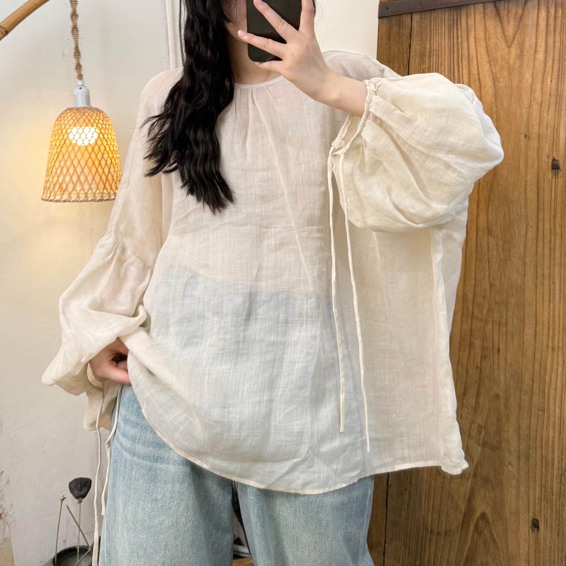 2026 여름 새로운 문예 바람 청 ~을 통해 센스 라미 대 에디션 라운드 넥 풀오버 펌프 로프 맨위 여성