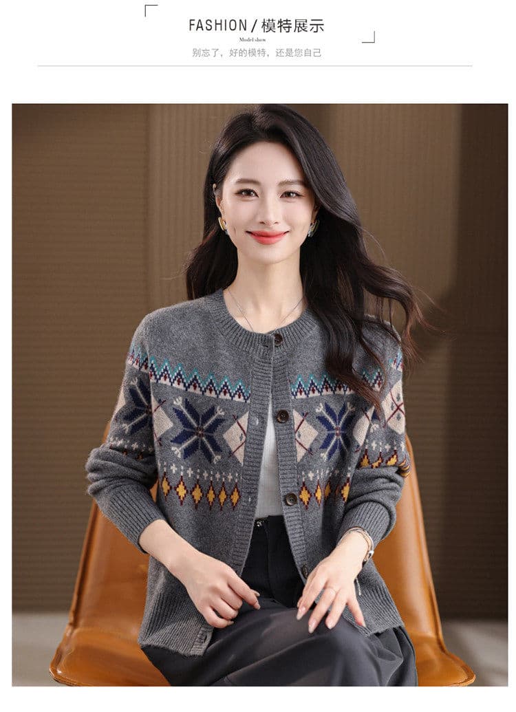 chic 한국 레트로 POLO 칼라 니트 스웨터 여성 2026 새로운 무거운 작업 자카드 오픈 가디건 스웨터 코트 상세 이미지 11