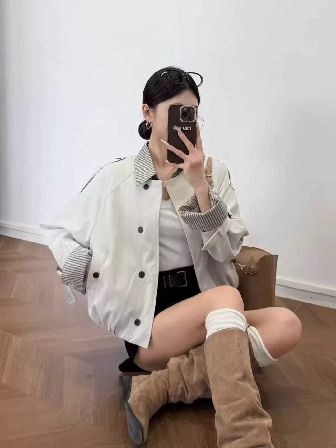 가을 새로운 바 En 바람 작은 키 쇼트 스타일 재킷 재킷 여성 레저 고급 센스 재킷 워크웨어 맨위 상세 이미지 2