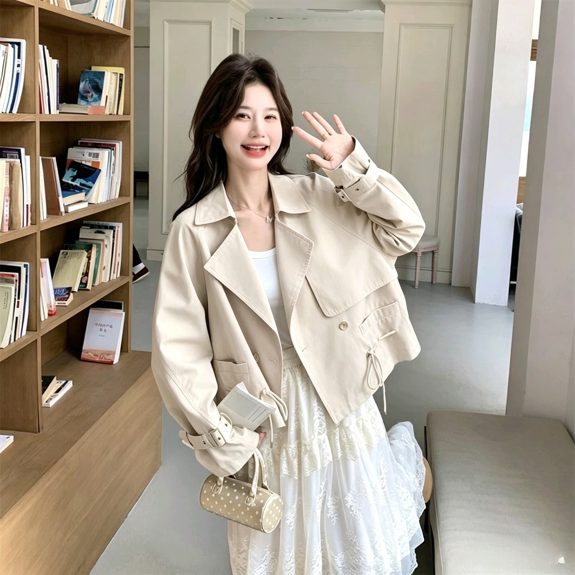 가을 새로운 바 En 바람 작은 키 쇼트 스타일 재킷 재킷 여성 레저 고급 센스 재킷 워크웨어 맨위 상세 이미지 4