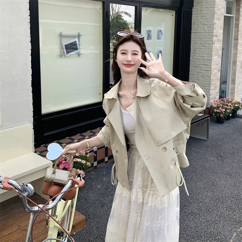 가을 새로운 바 En 바람 작은 키 쇼트 스타일 재킷 재킷 여성 레저 고급 센스 재킷 워크웨어 맨위 상세 이미지 7